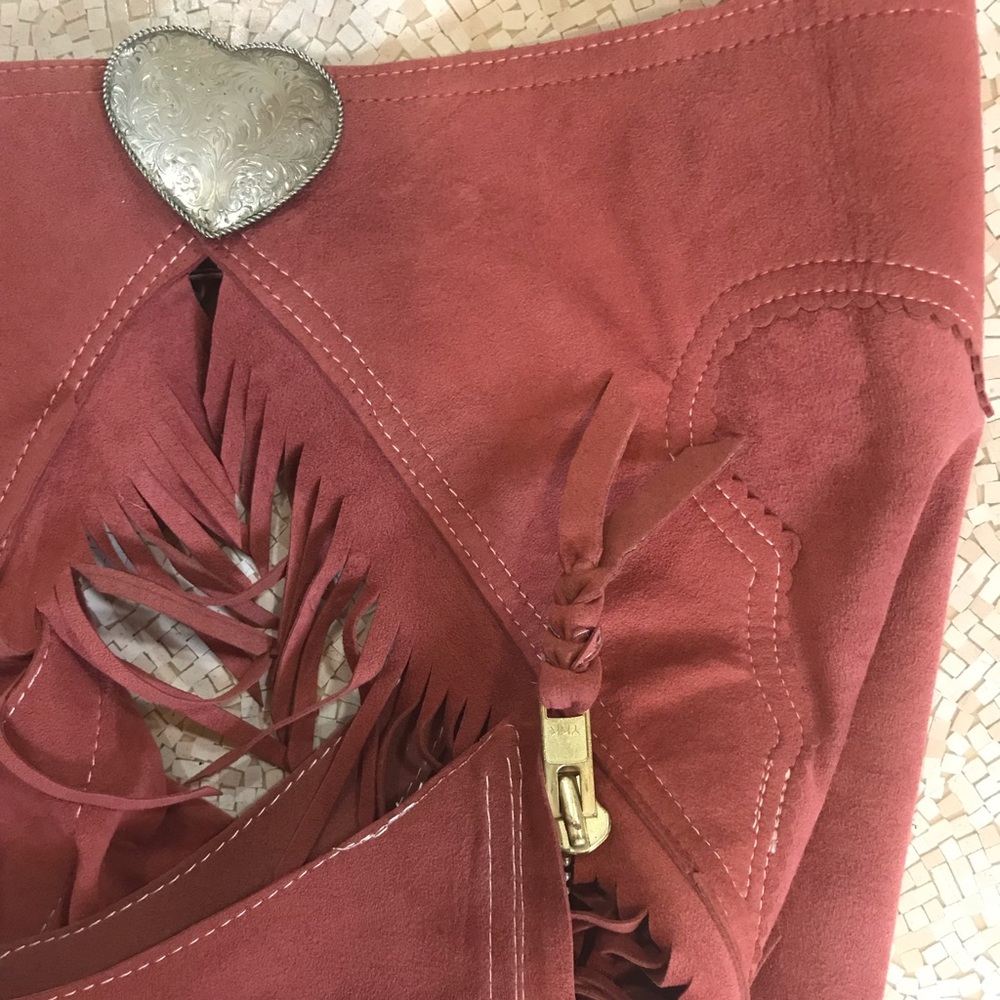 Salmon Suede Chaps - Juniors - Picture 2 of 6